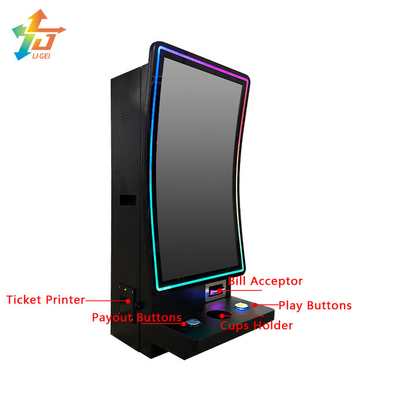 32 inch Curved Wall Mounted Metal Cabinet Gaming Slot Machines For Sale