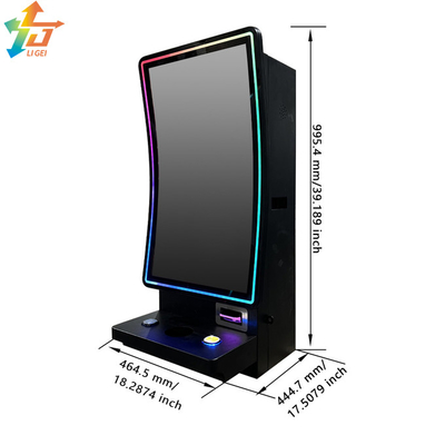 32 inch Curved Wall Mounted Metal Cabinet Gaming Slot Machines For Sale