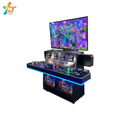 Stand Up 4 Player Fish Game Tables 55 Inch HD LG Monitor Fish Hunting Machine