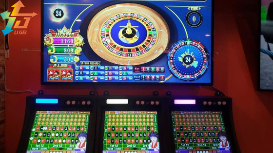 Wall Mega Casino Roulette Table Jackpot Casino Slot Game Machine For 3 Players